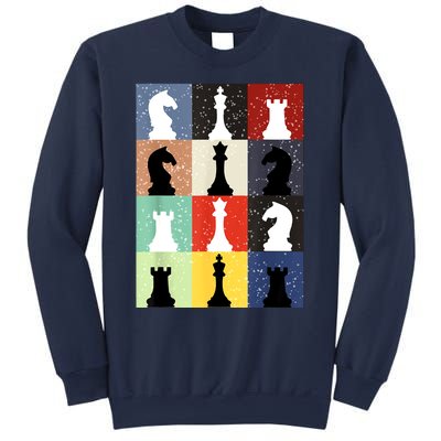 Retro Chess Player Shirt Gift Vintage Chess Pieces Sweatshirt