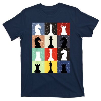 Retro Chess Player Shirt Gift Vintage Chess Pieces T-Shirt