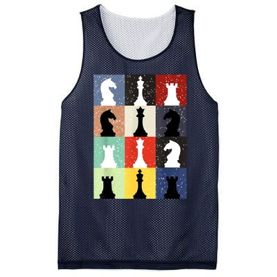 Retro Chess Player Shirt Gift Vintage Chess Pieces Mesh Reversible Basketball Jersey Tank