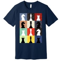 Retro Chess Player Shirt Gift Vintage Chess Pieces Premium T-Shirt