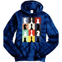 Retro Chess Player Shirt Gift Vintage Chess Pieces Tie Dye Hoodie