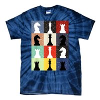 Retro Chess Player Shirt Gift Vintage Chess Pieces Tie-Dye T-Shirt