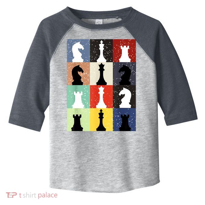 Retro Chess Player Shirt Gift Vintage Chess Pieces Toddler Fine Jersey T-Shirt