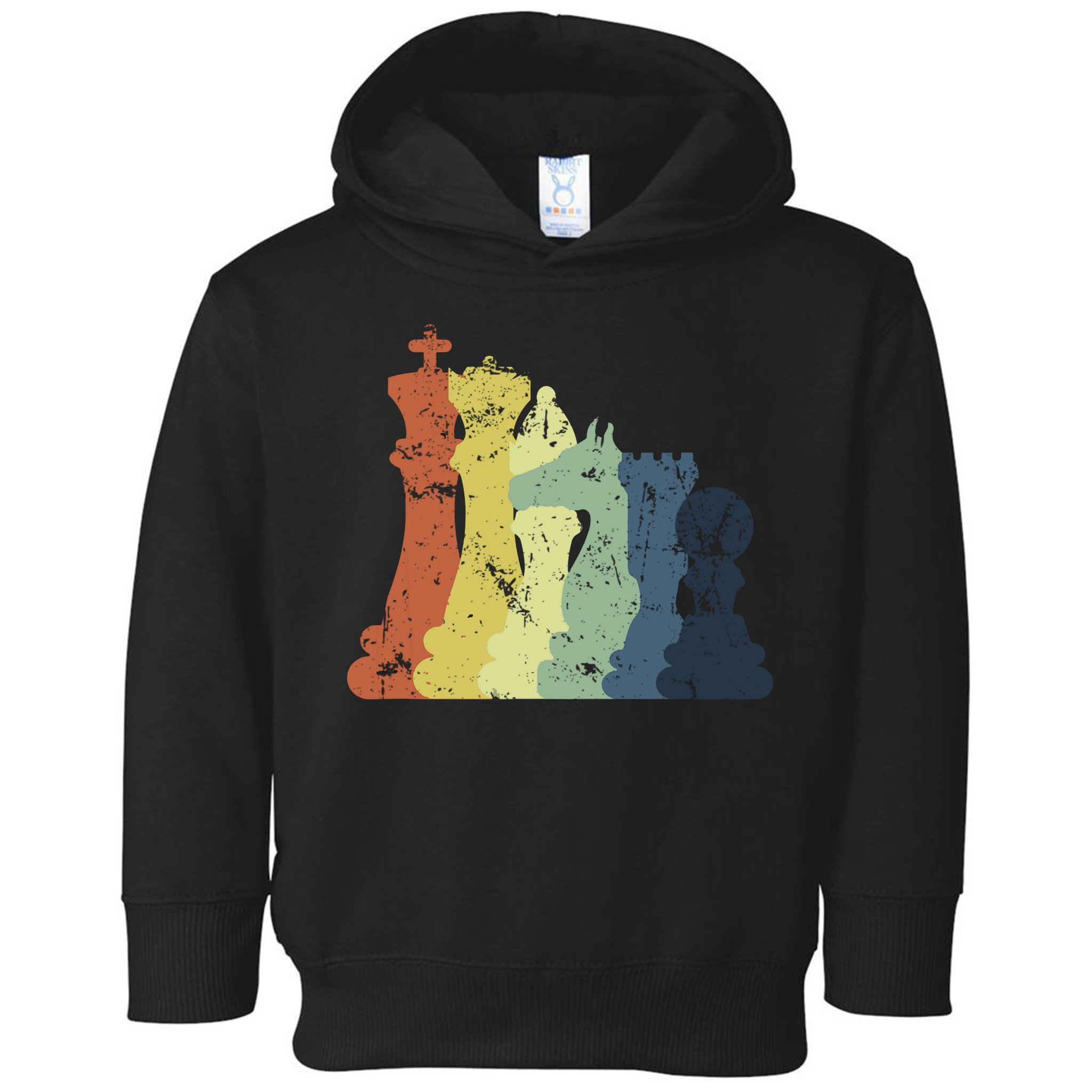 Retro Chess Player Shirt Gift Vintage Chess Pieces Toddler Hoodie