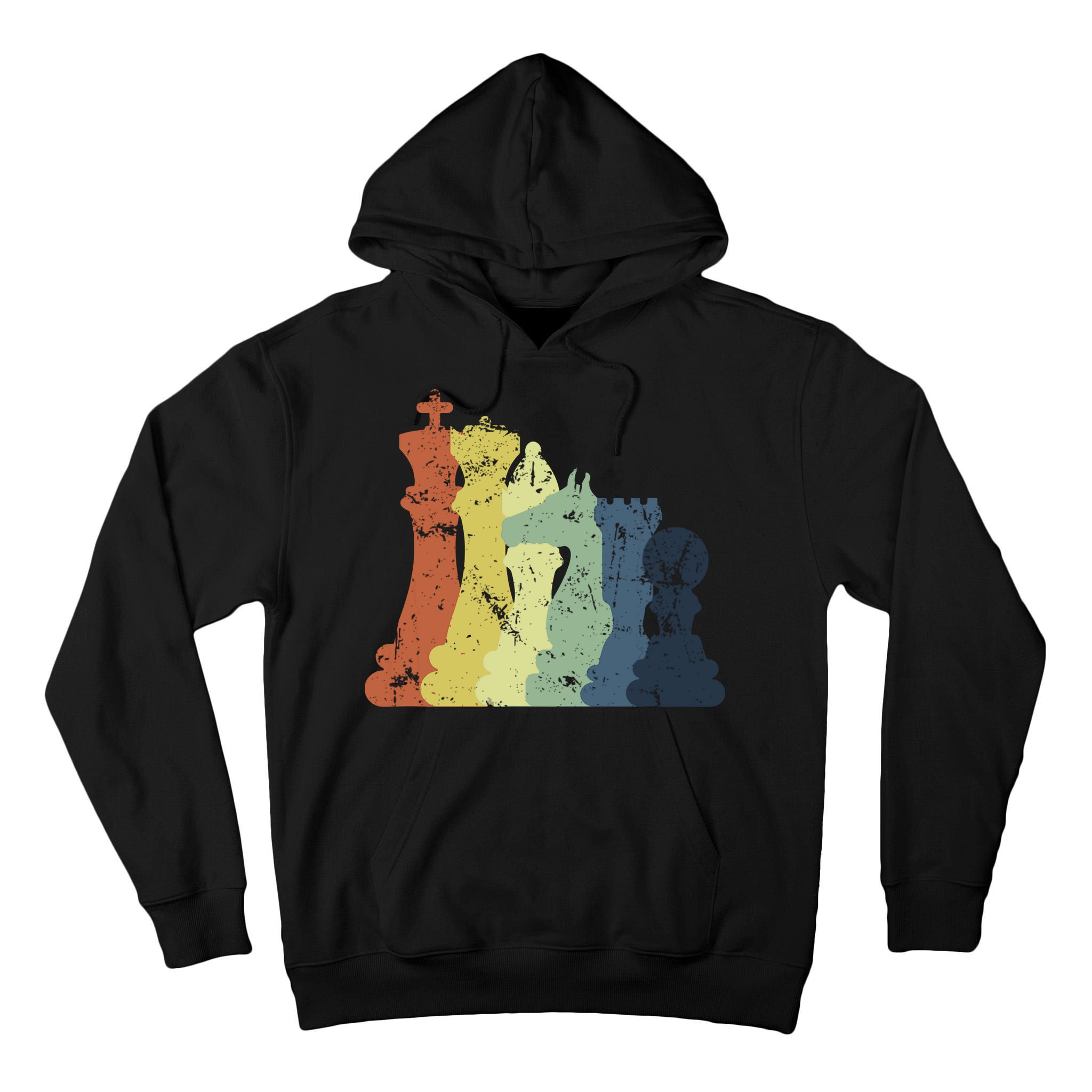 Retro Chess Player Shirt Gift Vintage Chess Pieces Tall Hoodie