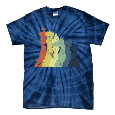 Retro Chess Player Shirt Gift Vintage Chess Pieces Tie-Dye T-Shirt