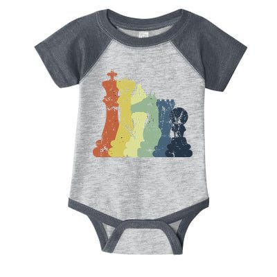 Retro Chess Player Shirt Gift Vintage Chess Pieces Infant Baby Jersey Bodysuit