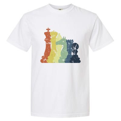 Retro Chess Player Shirt Gift Vintage Chess Pieces Garment-Dyed Heavyweight T-Shirt