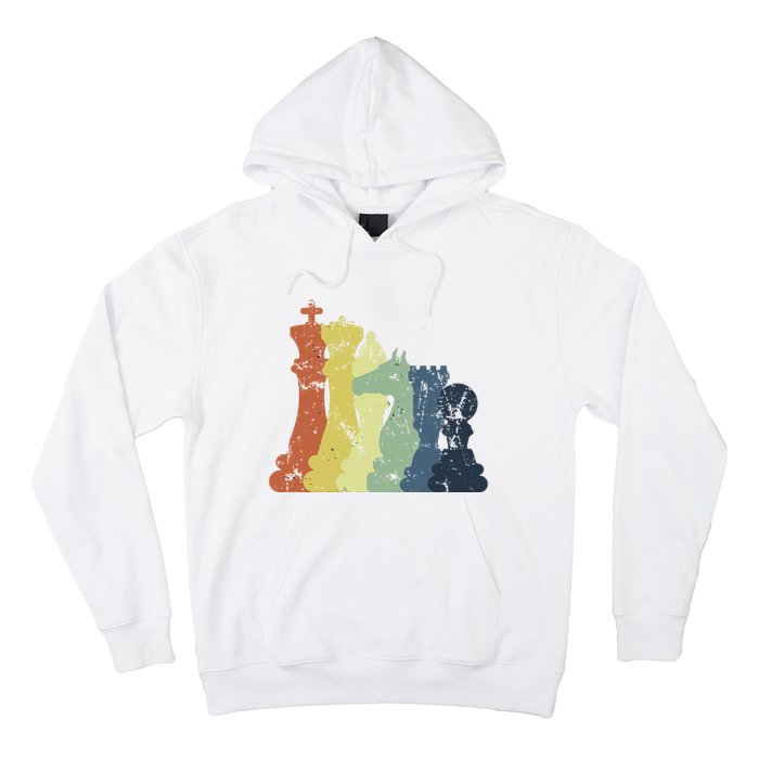 Retro Chess Player Shirt Gift Vintage Chess Pieces Hoodie