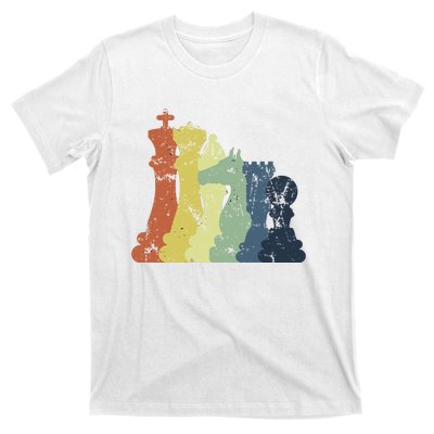 Retro Chess Player Shirt Gift Vintage Chess Pieces T-Shirt