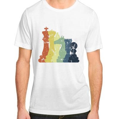 Retro Chess Player Shirt Gift Vintage Chess Pieces Adult ChromaSoft Performance T-Shirt