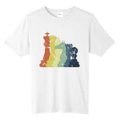 Retro Chess Player Shirt Gift Vintage Chess Pieces Tall Fusion ChromaSoft Performance T-Shirt