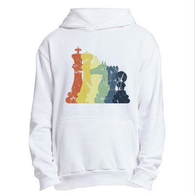 Retro Chess Player Shirt Gift Vintage Chess Pieces Urban Pullover Hoodie