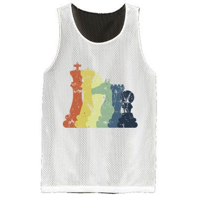 Retro Chess Player Shirt Gift Vintage Chess Pieces Mesh Reversible Basketball Jersey Tank