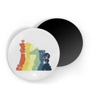 Retro Chess Player Shirt Gift Vintage Chess Pieces Magnet