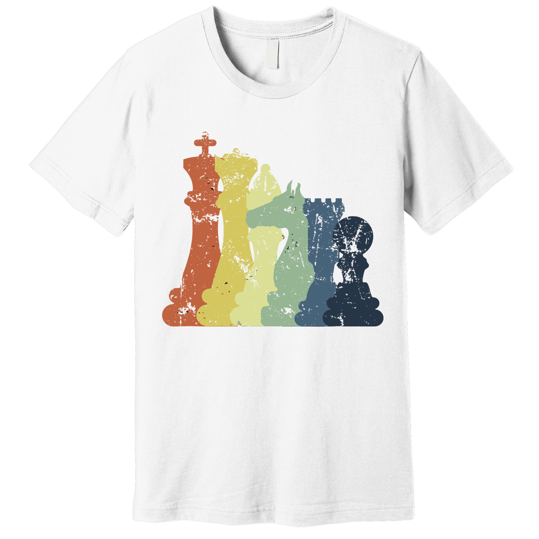 Retro Chess Player Shirt Gift Vintage Chess Pieces Premium T-Shirt