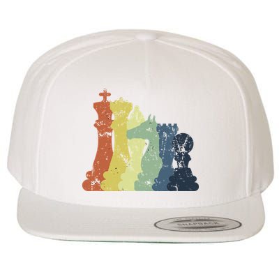 Retro Chess Player Shirt Gift Vintage Chess Pieces Wool Snapback Cap