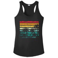 Retro Coconut Palm Trees Beach Exotic Tropical Summer Ladies PosiCharge Competitor Racerback Tank