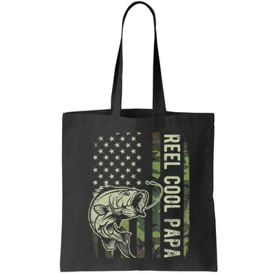 Reel Cool Papa Camouflage American Flag Fathers Day Bag