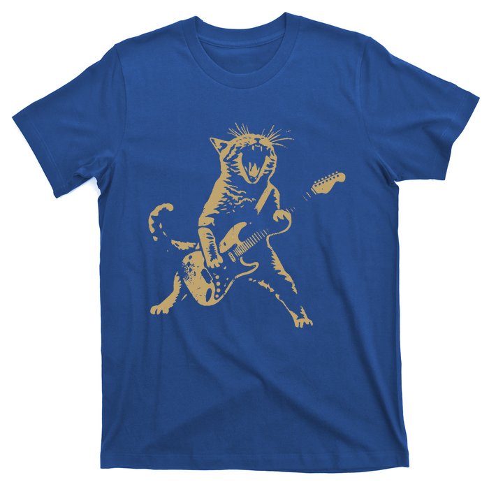 Rock Cat Playing Guitar Cat T-Shirt