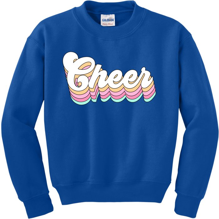 Retro Cheer Pastel Cheerleader N Aesthetic Gift Kids Sweatshirt