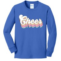 Retro Cheer Pastel Cheerleader N Aesthetic Gift Kids Long Sleeve Shirt