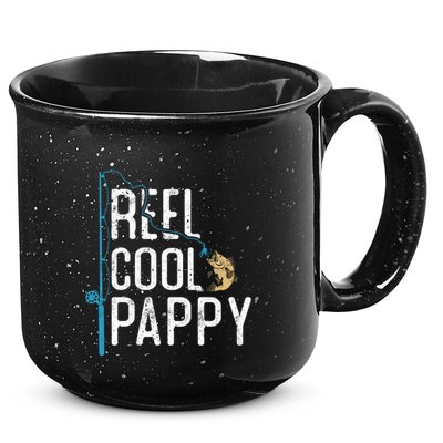 Reel Cool Pappy Vintage Funny Fishing Rod Funny Gift For Pappy Cool Gift 15oz Campfire Ceramic Mug