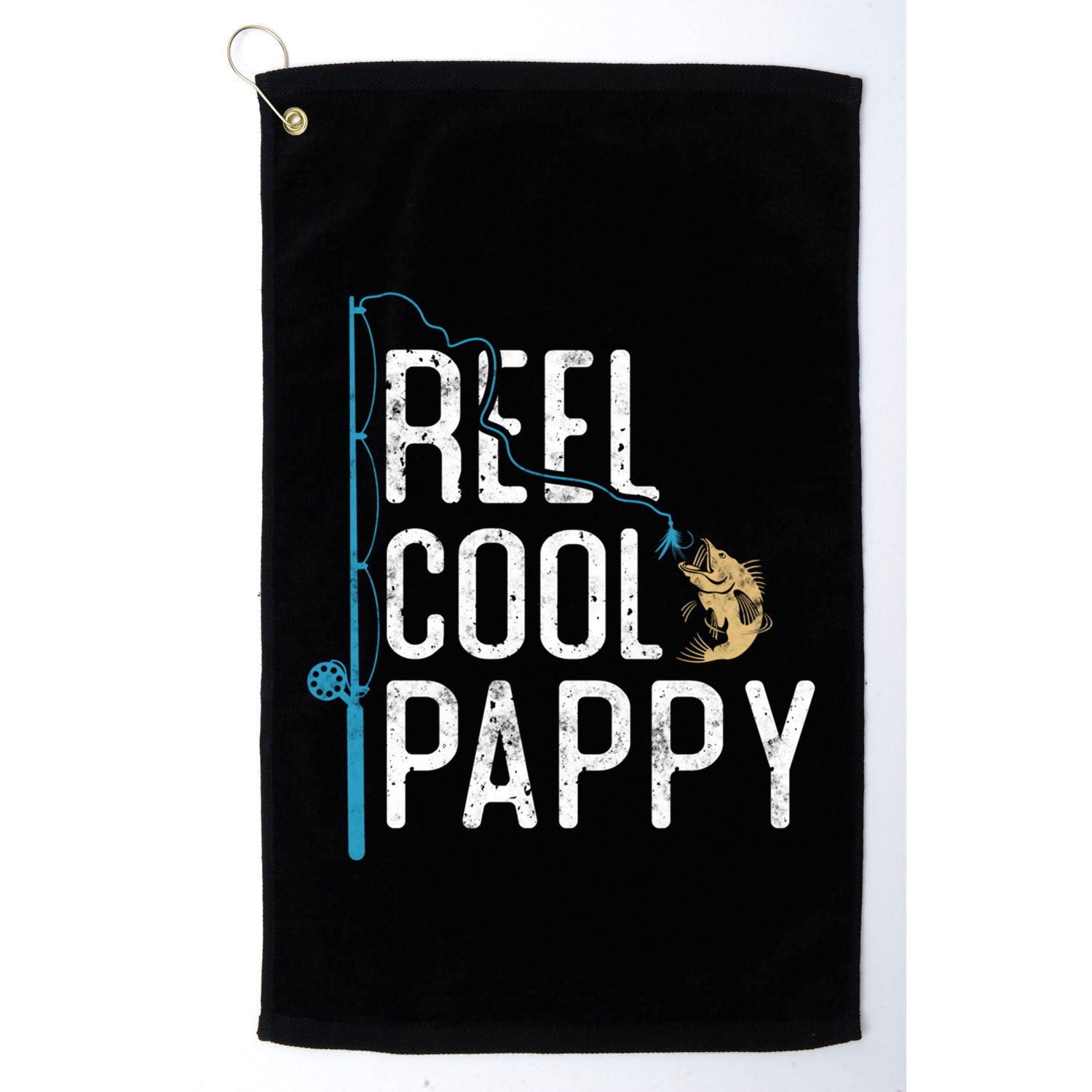 Reel Cool Pappy Vintage Funny Fishing Rod Funny Gift For Pappy Cool Gift Golf Towel