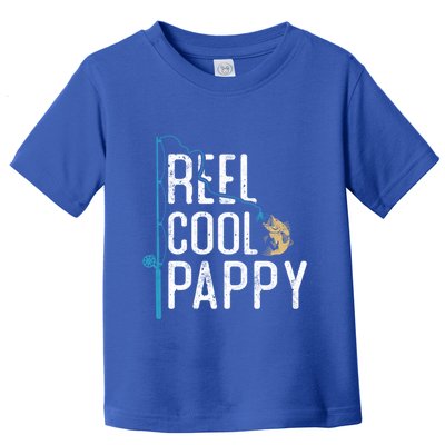 Reel Cool Pappy Vintage Funny Fishing Rod Funny Gift For Pappy Cool Gift Toddler T-Shirt