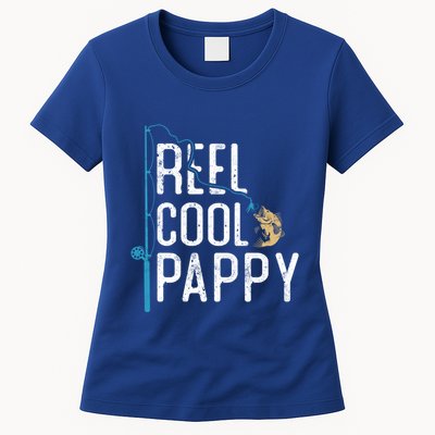 Reel Cool Pappy Vintage Funny Fishing Rod Funny Gift For Pappy Cool Gift Womens T-Shirt