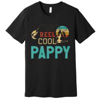 Reel Cool Pappy Vintage Funny Fishing Rod Gifts For Pappy Premium T-Shirt