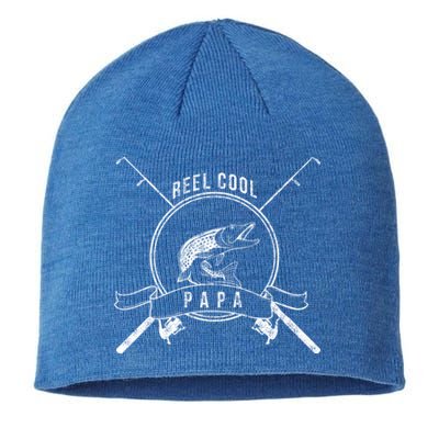 Reel Cool Papa Grandpa Fishing Gift Sustainable Beanie