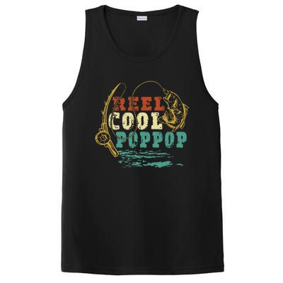 Reel Cool PopPop Vintage Fishing Funny Grandpa Fisherman PosiCharge Competitor Tank