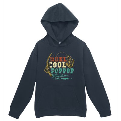 Reel Cool PopPop Vintage Fishing Funny Grandpa Fisherman Urban Pullover Hoodie