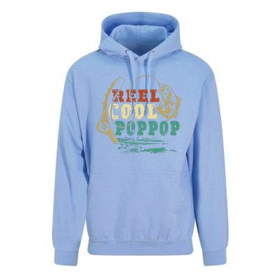 Reel Cool PopPop Vintage Fishing Funny Grandpa Fisherman Unisex Surf Hoodie