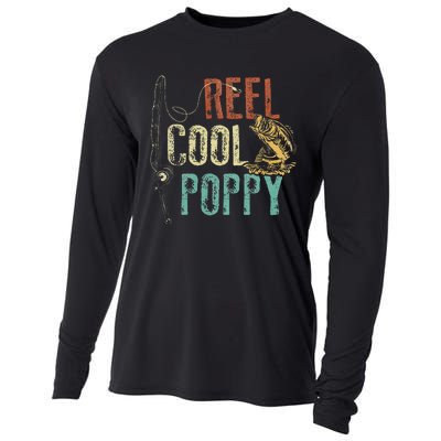 Reel Cool Poppy Fishing Grandpa Gift Fathers Day Fisherman Cooling Performance Long Sleeve Crew