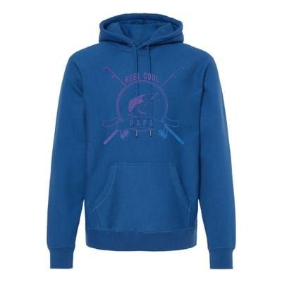 Reel Cool Papa Grandpa Fishing Gift Premium Hoodie