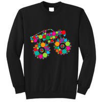 Retro Colorful Polka Dots Monster Truck Happy Dot Day Sweatshirt