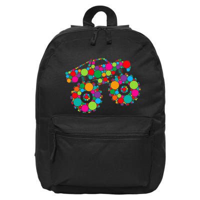 Retro Colorful Polka Dots Monster Truck Happy Dot Day 16 in Basic Backpack