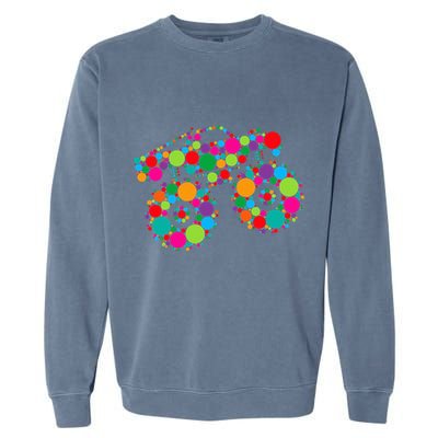 Retro Colorful Polka Dots Monster Truck Happy Dot Day Garment-Dyed Sweatshirt