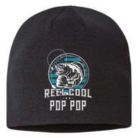 Reel Cool Pop Pop American Flag Fishing Fisher Sustainable Beanie