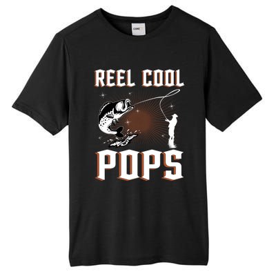 Reel Cool Pops Funny Fishing Grandpa Dad Joke Cool Fisher Funny Gift Tall Fusion ChromaSoft Performance T-Shirt