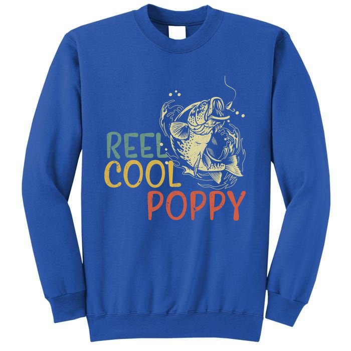 Reel Cool Poppy Vintage Fishing FatherS Day Gift Sweatshirt