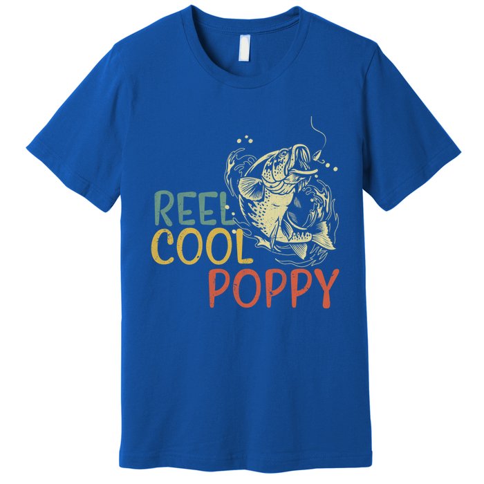 Reel Cool Poppy Vintage Fishing FatherS Day Gift Premium T-Shirt