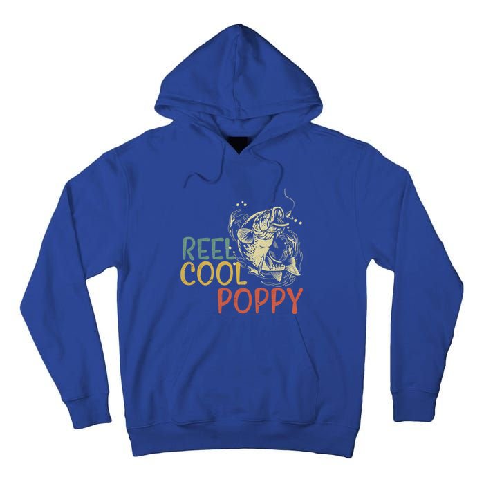 Reel Cool Poppy Vintage Fishing FatherS Day Gift Tall Hoodie