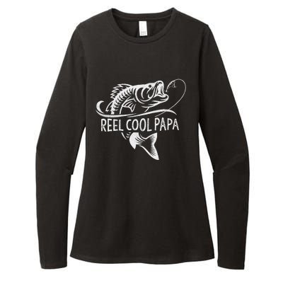 Reel Cool Papa Fishing Dad Gifts Fathers Day Fisherman Fish Womens CVC Long Sleeve Shirt