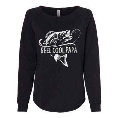 Reel Cool Papa Fishing Dad Gifts Fathers Day Fisherman Fish Womens California Wash Sweatshirt