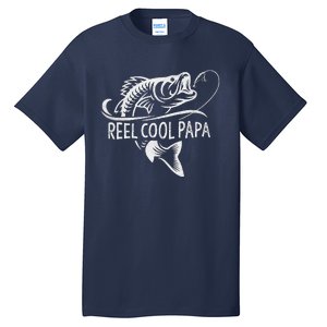 Reel Cool Papa Fishing Dad Gifts Fathers Day Fisherman Fish Tall T-Shirt