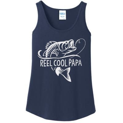 Reel Cool Papa Fishing Dad Gifts Fathers Day Fisherman Fish Ladies Essential Tank