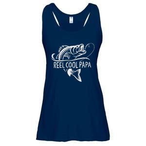 Reel Cool Papa Fishing Dad Gifts Fathers Day Fisherman Fish Ladies Essential Flowy Tank